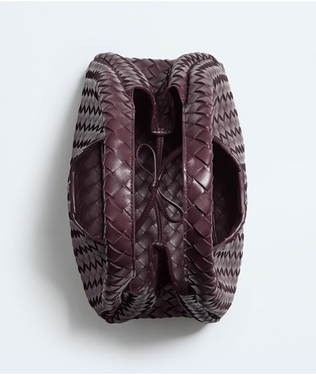 BOTTEGA VENETA Бордовая кожаная сумка тоут, фото 3