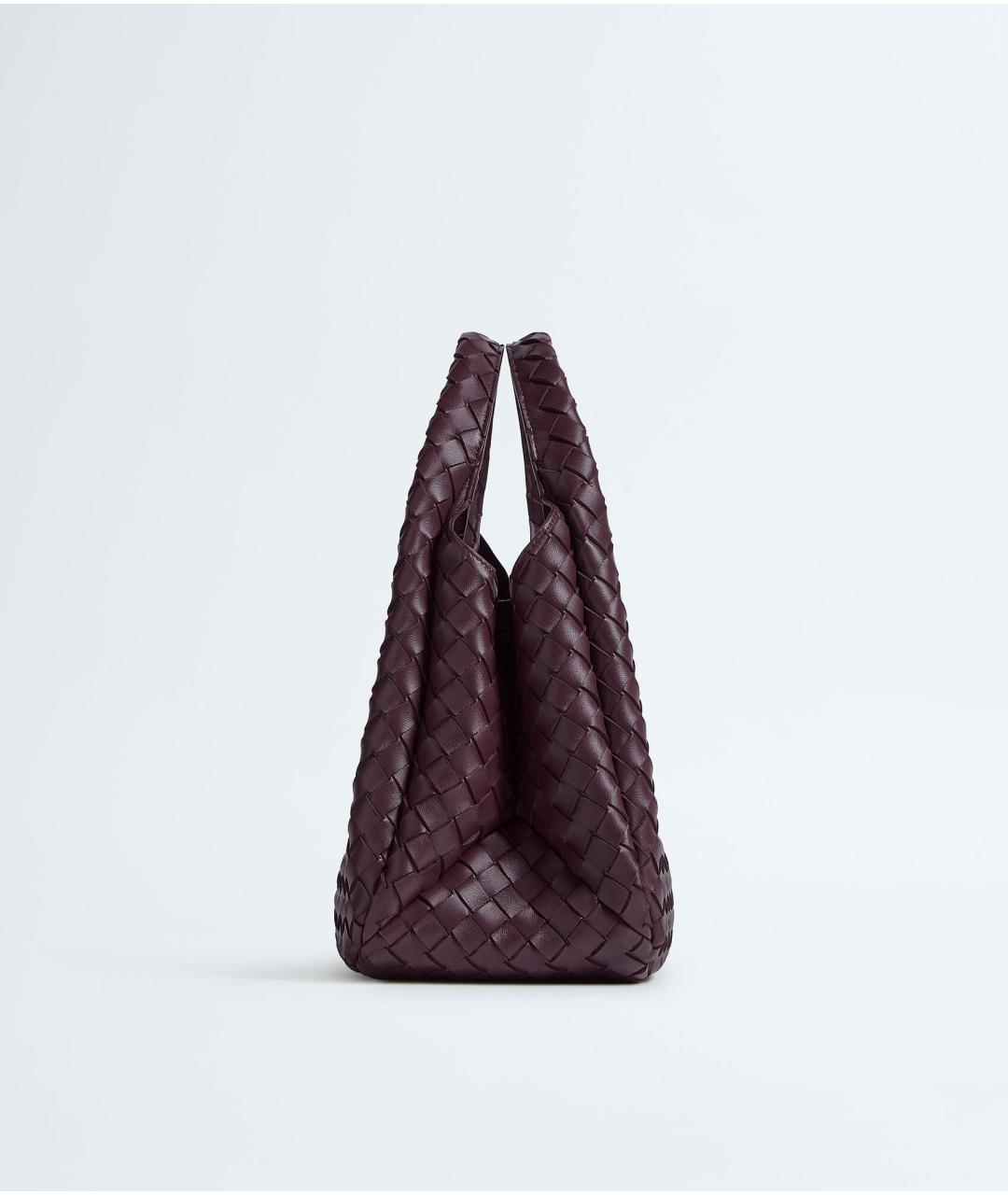 BOTTEGA VENETA Бордовая кожаная сумка тоут, фото 4