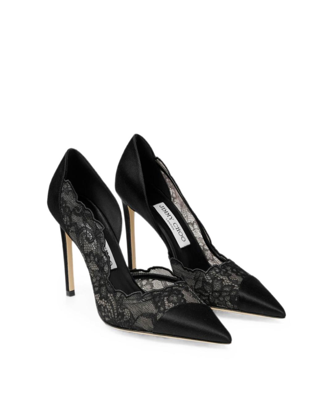 JIMMY CHOO Черные текстильные туфли, фото 4