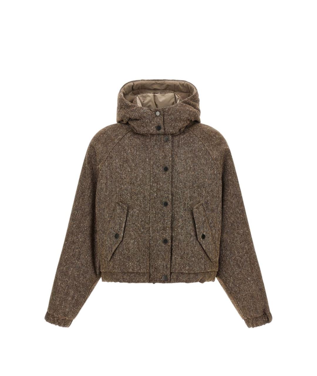 BRUNELLO CUCINELLI Коричневая шерстяная куртка, фото 1