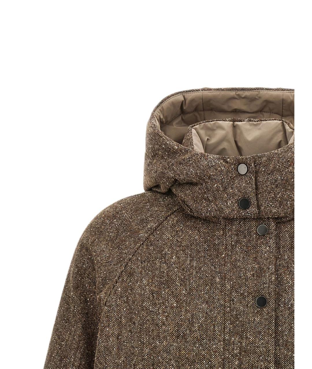 BRUNELLO CUCINELLI Коричневая шерстяная куртка, фото 5