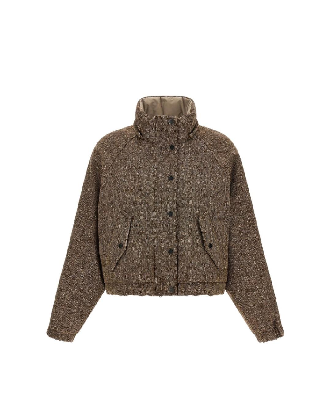 BRUNELLO CUCINELLI Коричневая шерстяная куртка, фото 3