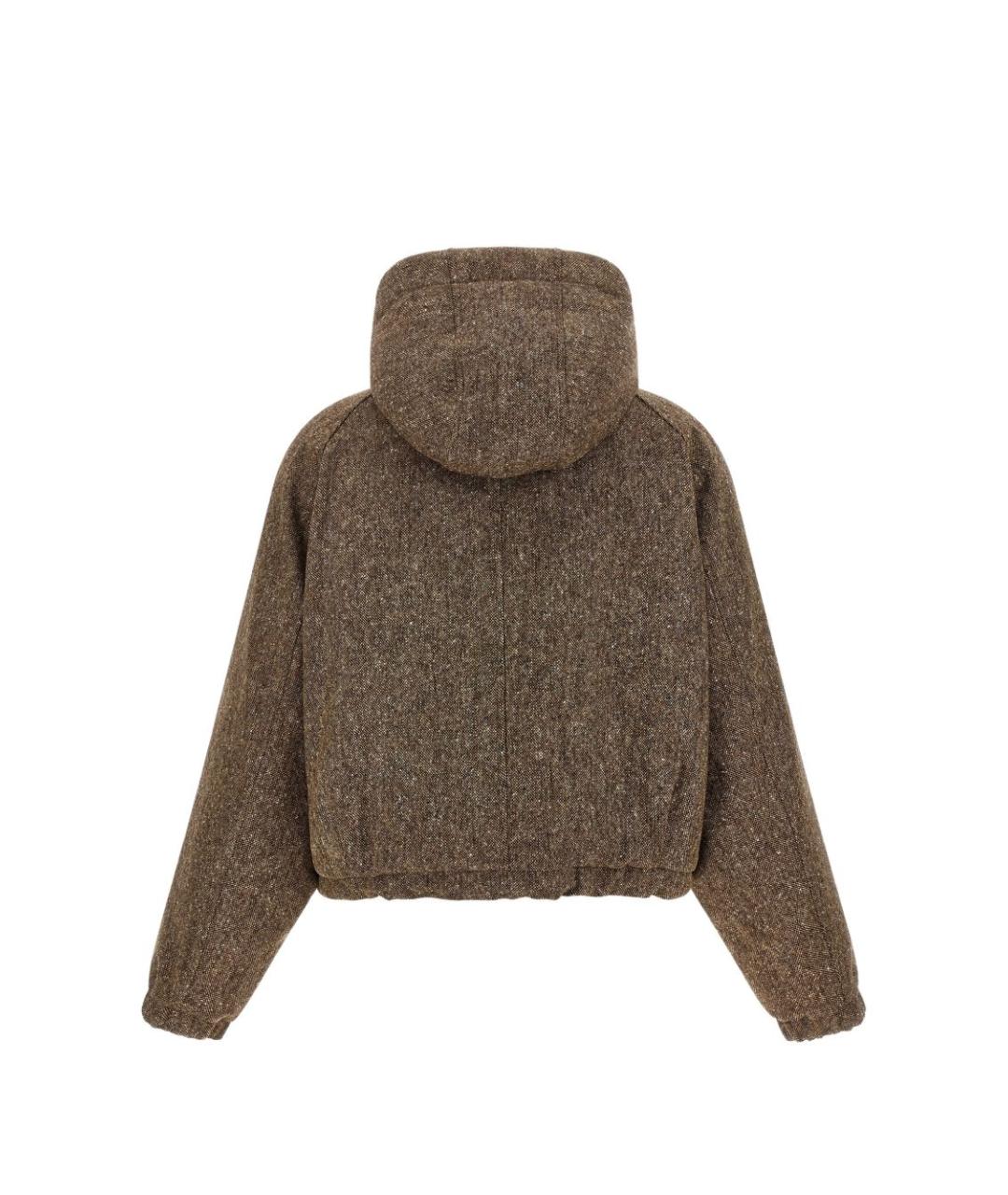 BRUNELLO CUCINELLI Коричневая шерстяная куртка, фото 2