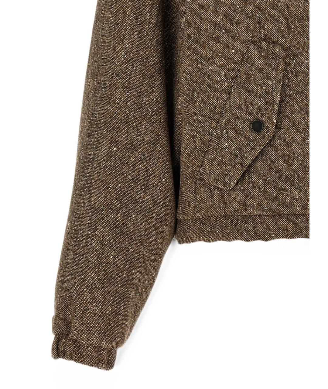 BRUNELLO CUCINELLI Коричневая шерстяная куртка, фото 4