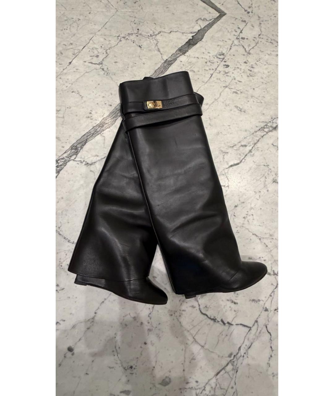 GIVENCHY Черные кожаные сапоги, фото 5