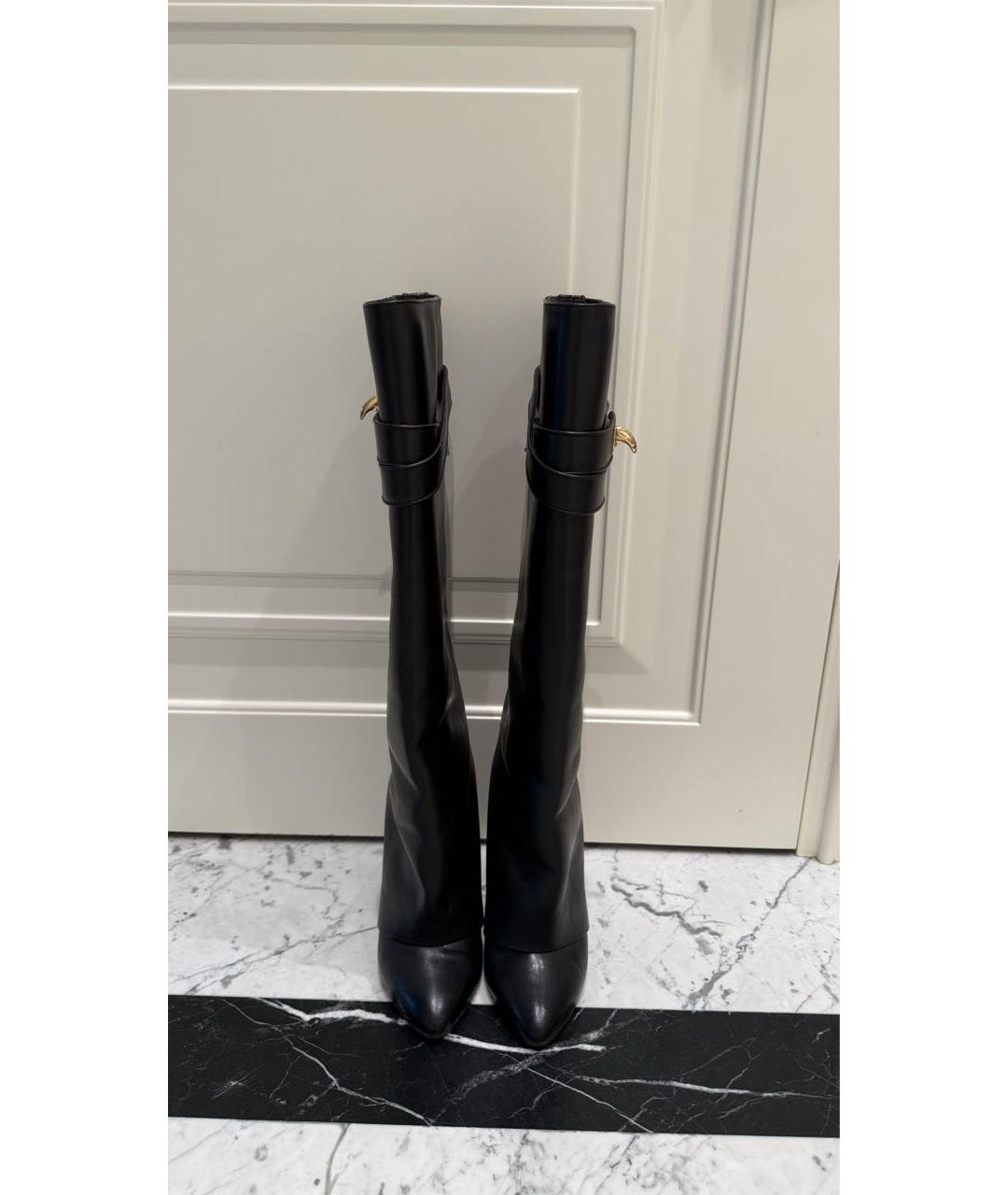 GIVENCHY Черные кожаные сапоги, фото 3