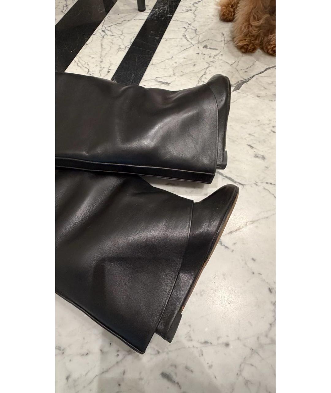 GIVENCHY Черные кожаные сапоги, фото 4