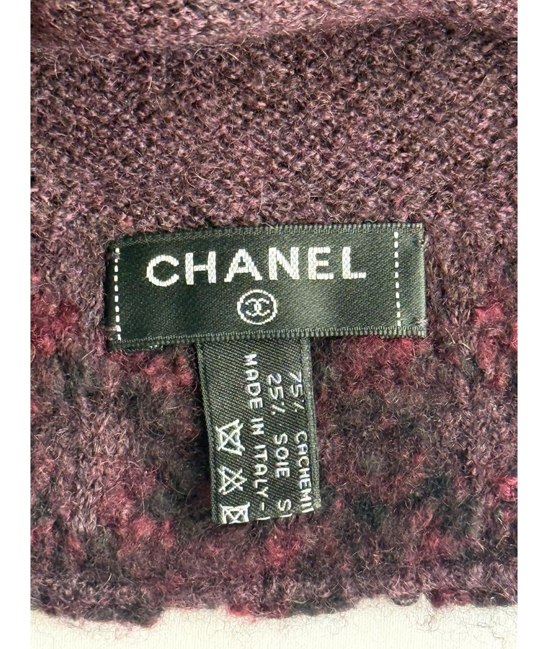 CHANEL Бордовая кашемировая шапка, фото 2