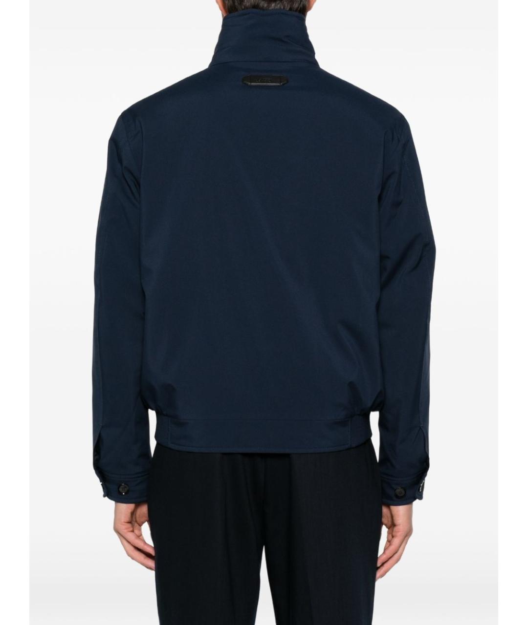 BRIONI Синяя полиэстеровая куртка, фото 3