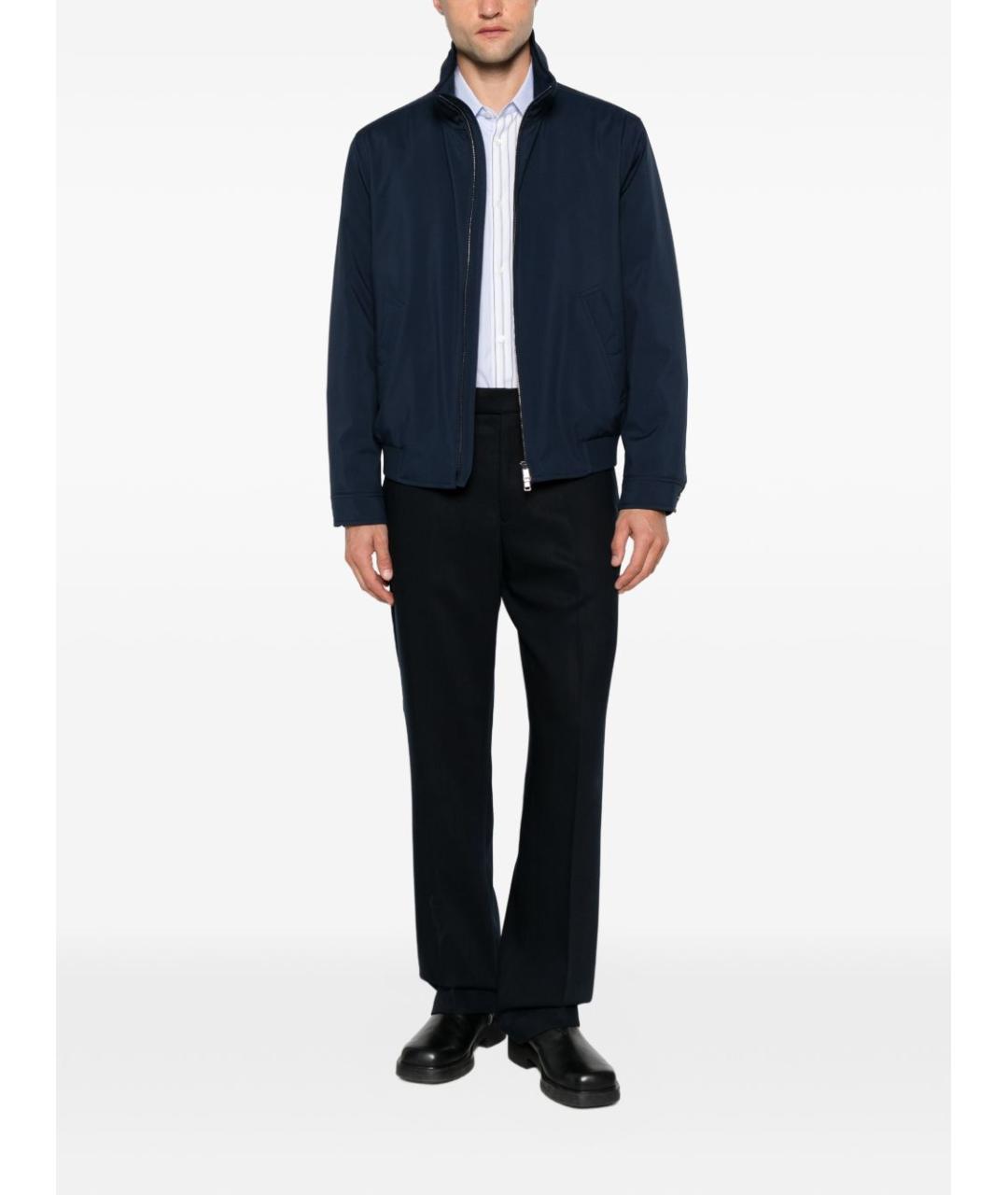 BRIONI Синяя полиэстеровая куртка, фото 4