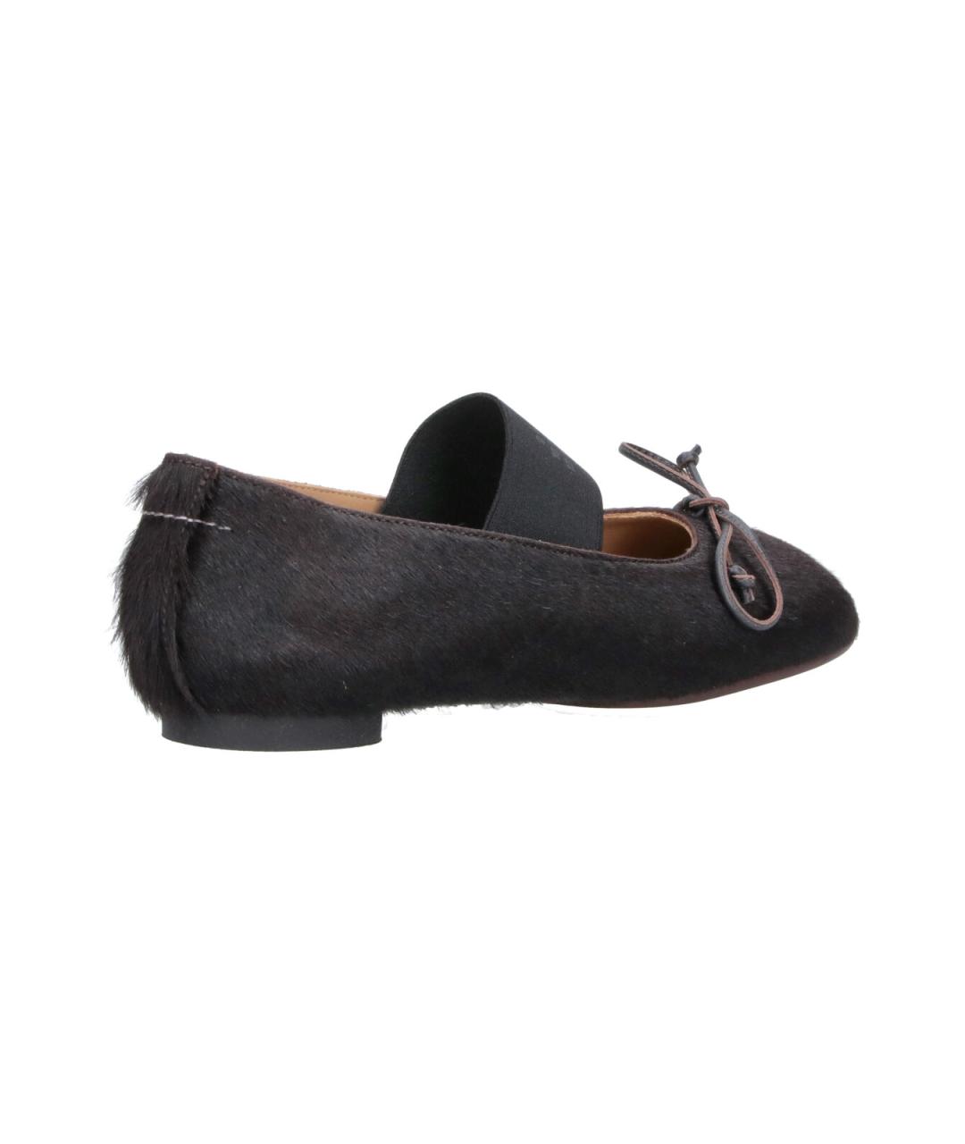 MM6 MAISON MARGIELA Коричневые кожаные балетки, фото 4