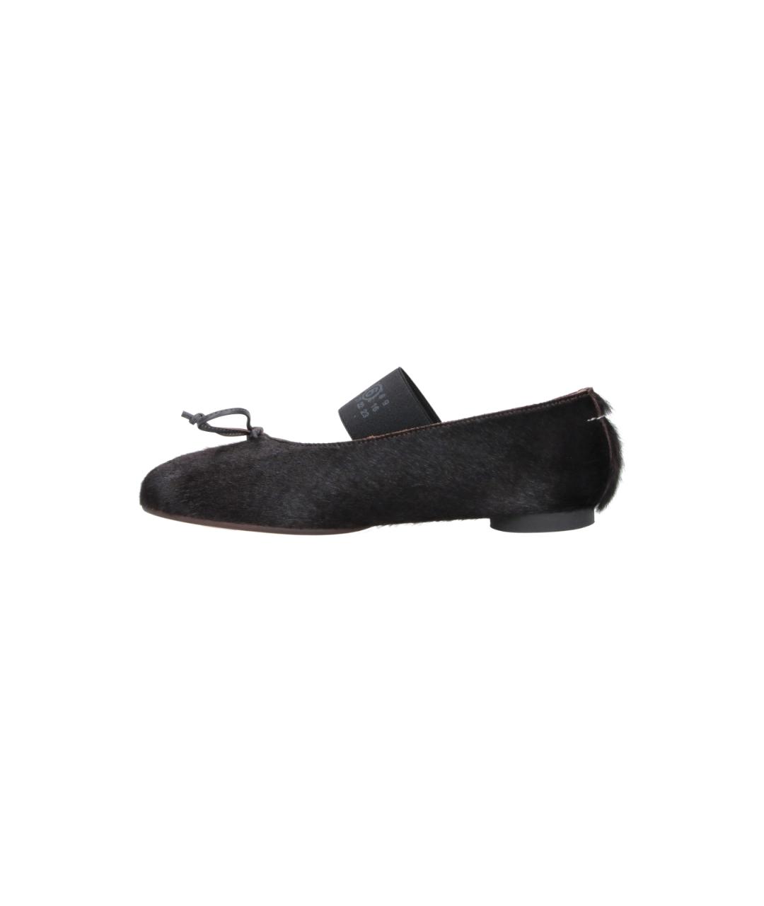 MM6 MAISON MARGIELA Коричневые кожаные балетки, фото 3