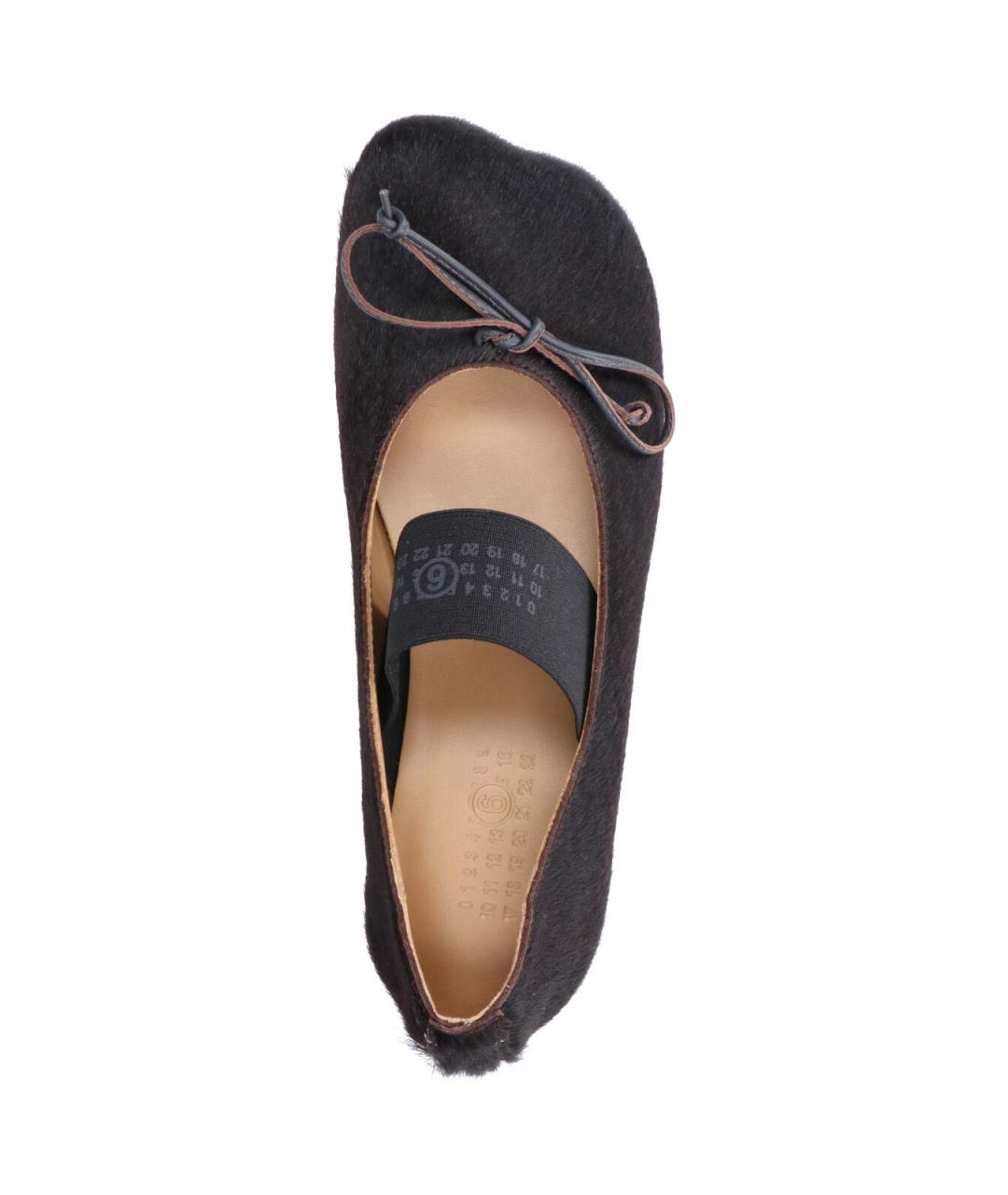 MM6 MAISON MARGIELA Коричневые кожаные балетки, фото 5