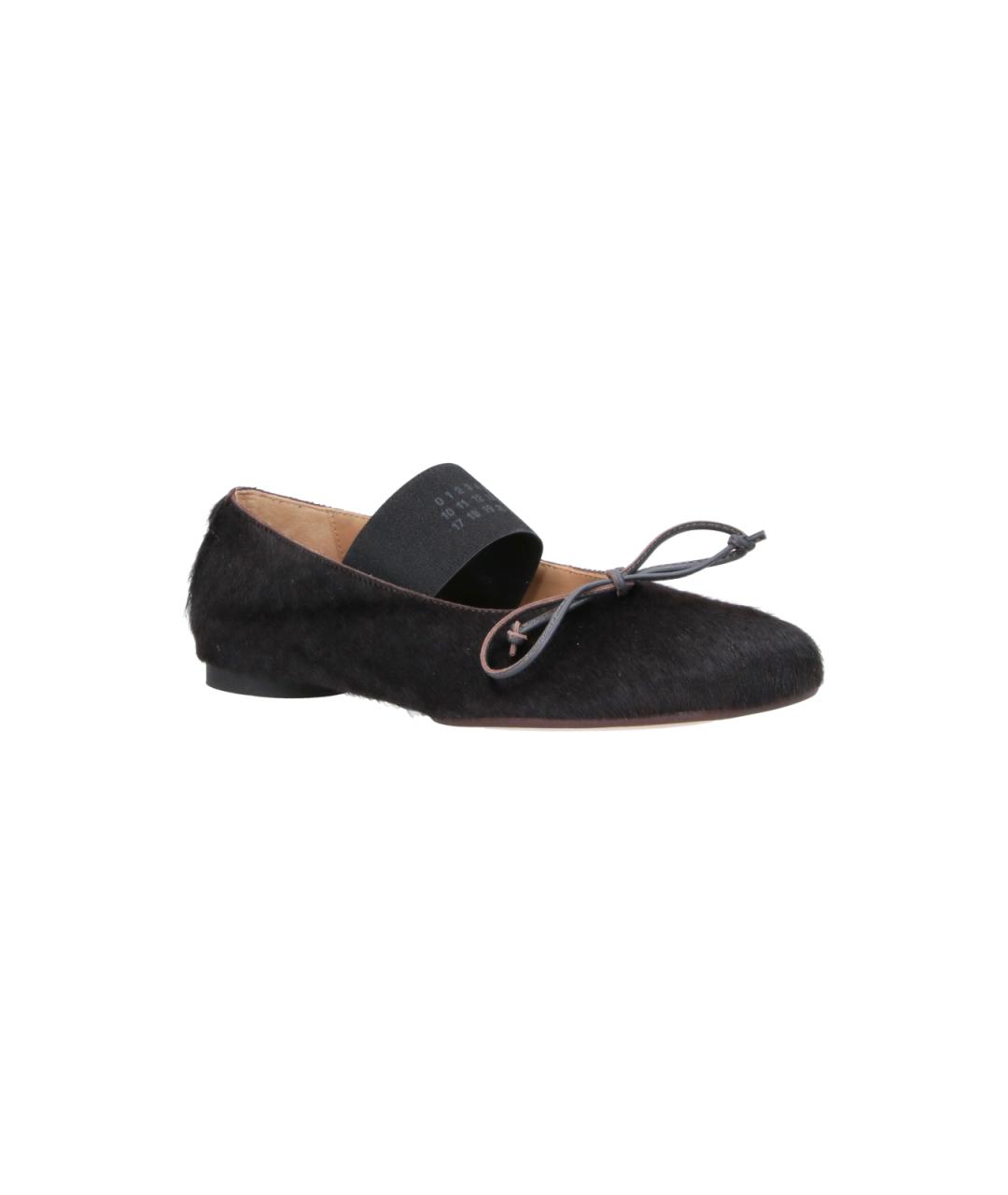 MM6 MAISON MARGIELA Коричневые кожаные балетки, фото 2
