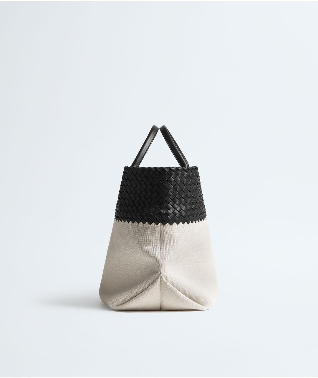 BOTTEGA VENETA Бежевая льняная сумка тоут, фото 4