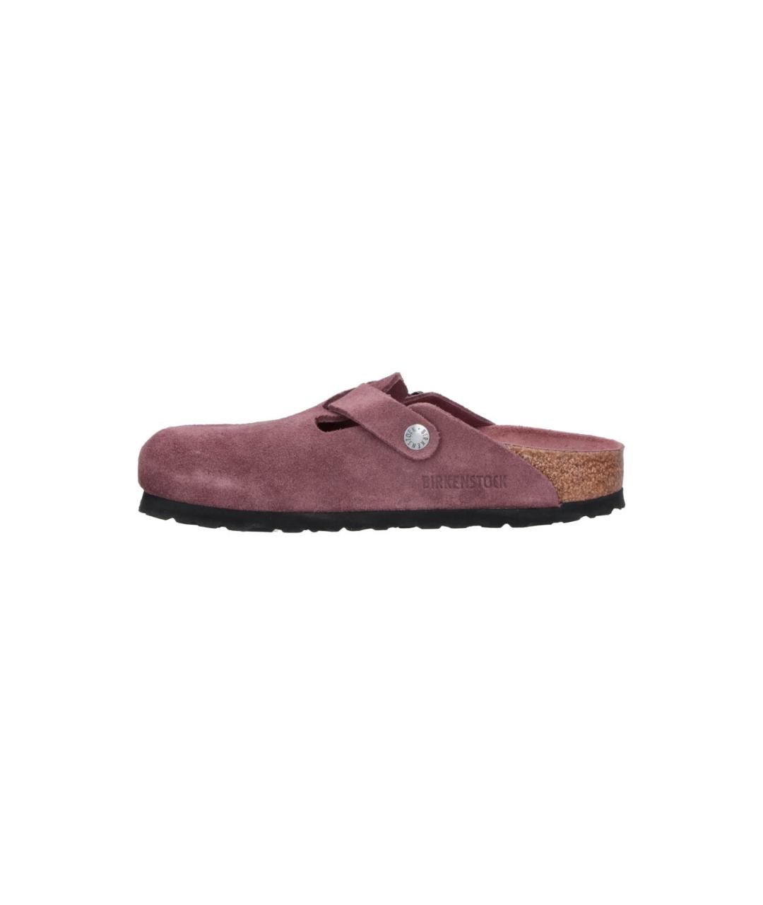 BIRKENSTOCK Фиолетовые замшевые мюли, фото 3