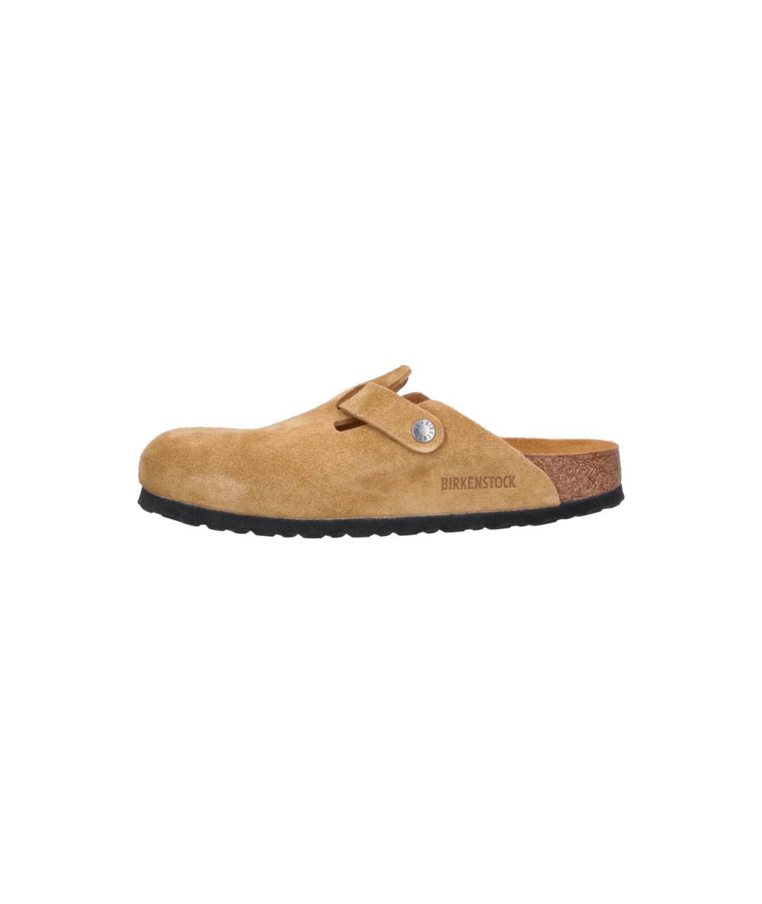 BIRKENSTOCK Бежевые замшевые мюли, фото 3