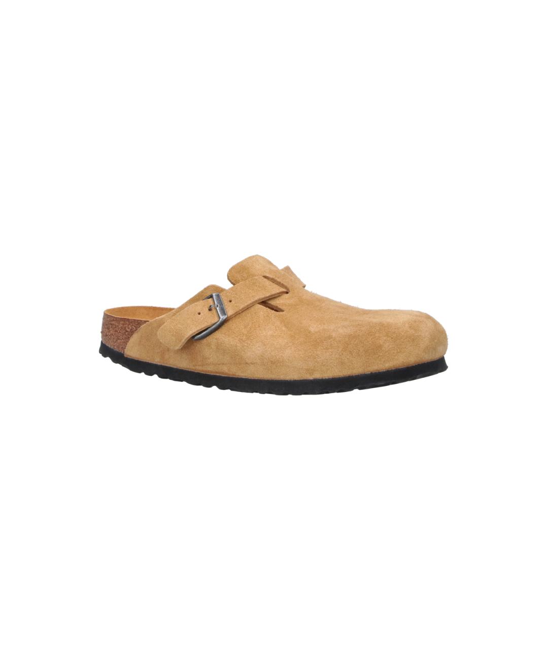 BIRKENSTOCK Бежевые замшевые мюли, фото 2
