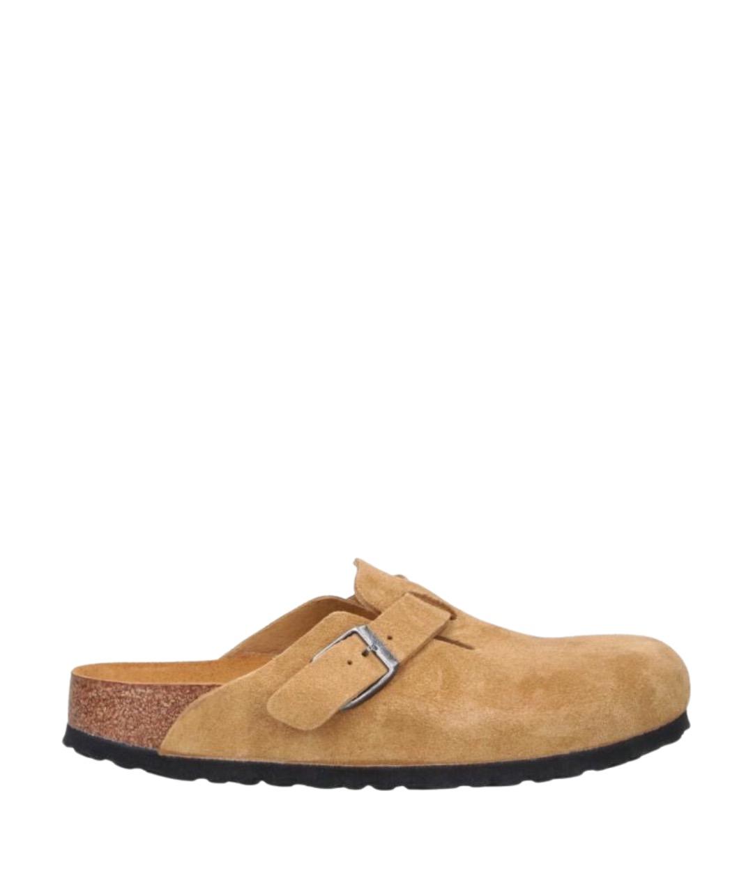 BIRKENSTOCK Бежевые замшевые мюли, фото 1