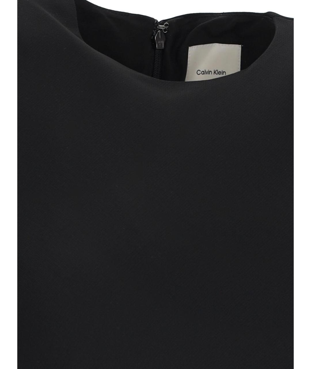 CALVIN KLEIN Черное полиэстеровое вечернее платье, фото 4