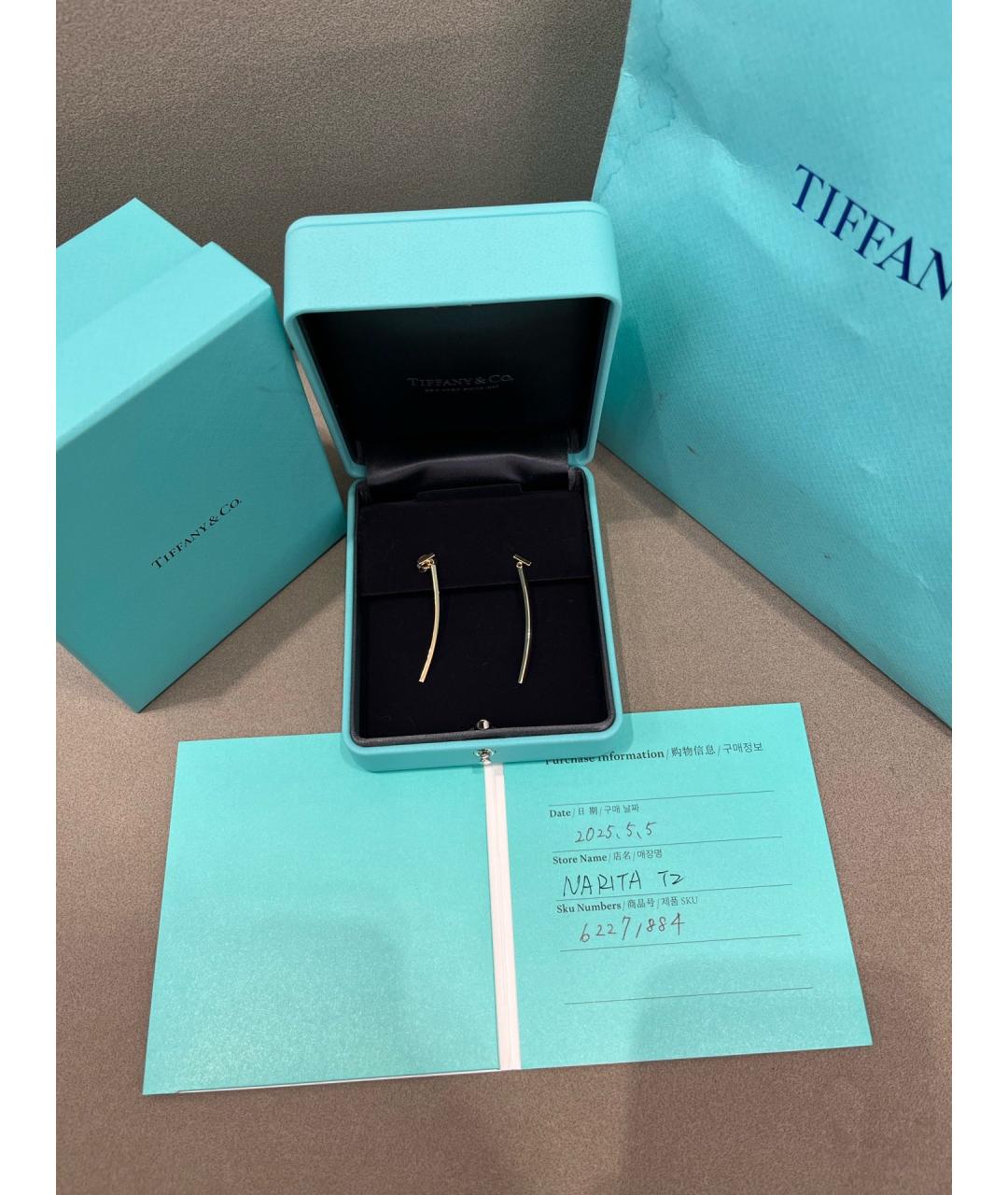 TIFFANY&CO Золотые серьги из розового золота, фото 7