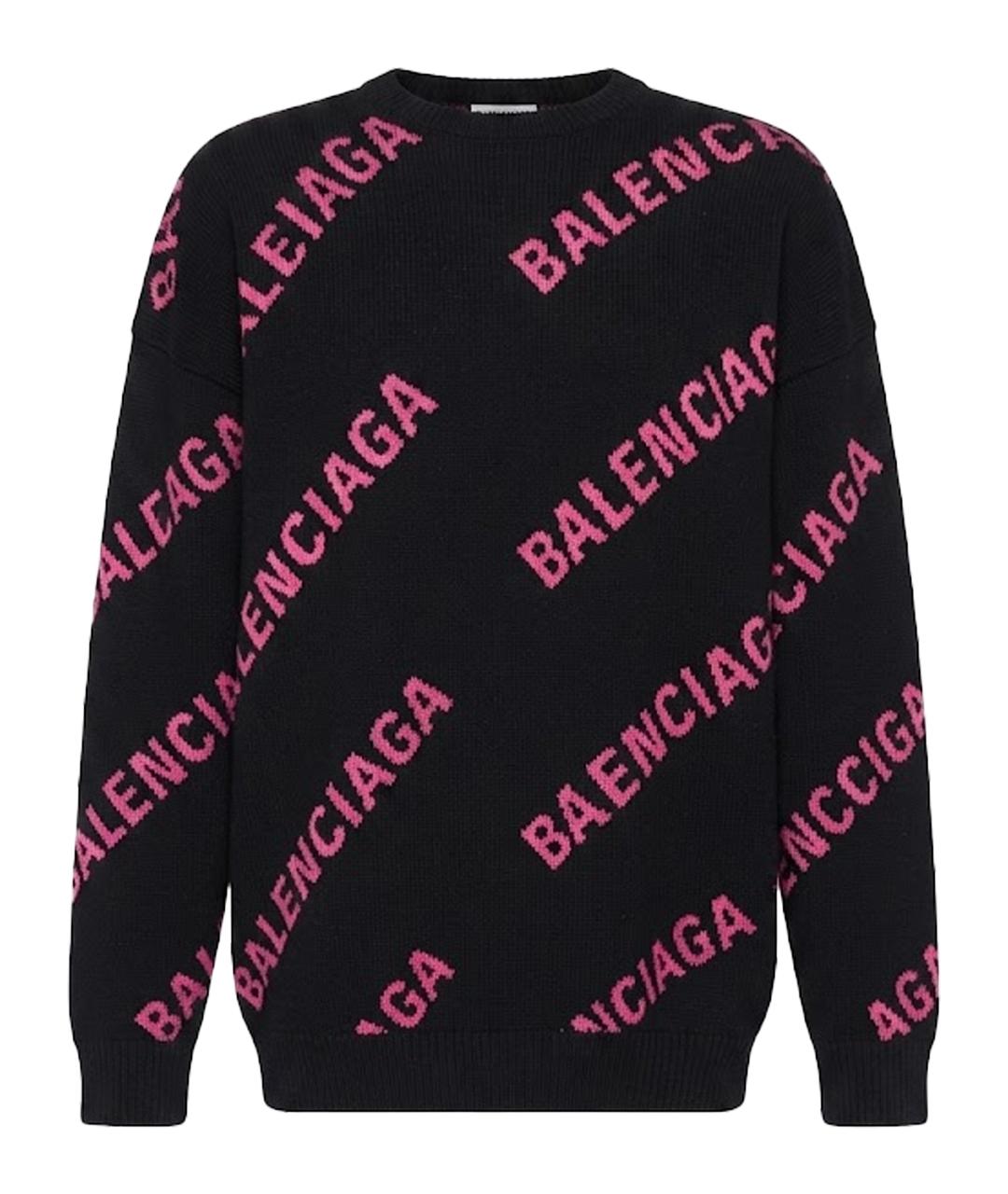 BALENCIAGA Черный хлопковый джемпер / свитер, фото 1