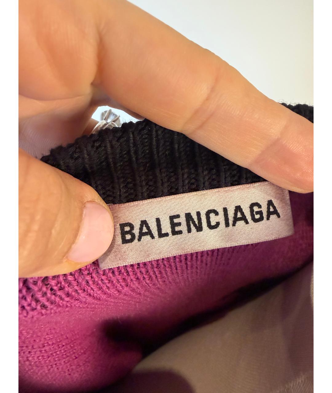 BALENCIAGA Черный хлопковый джемпер / свитер, фото 3