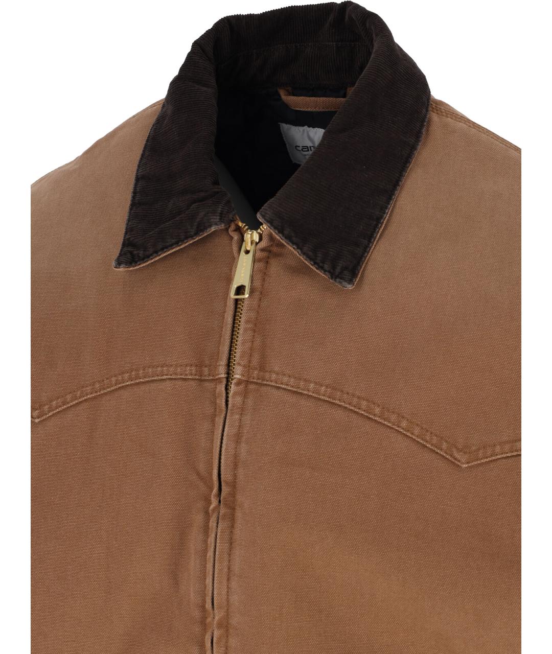 CARHARTT WIP Коричневая хлопковая куртка, фото 5