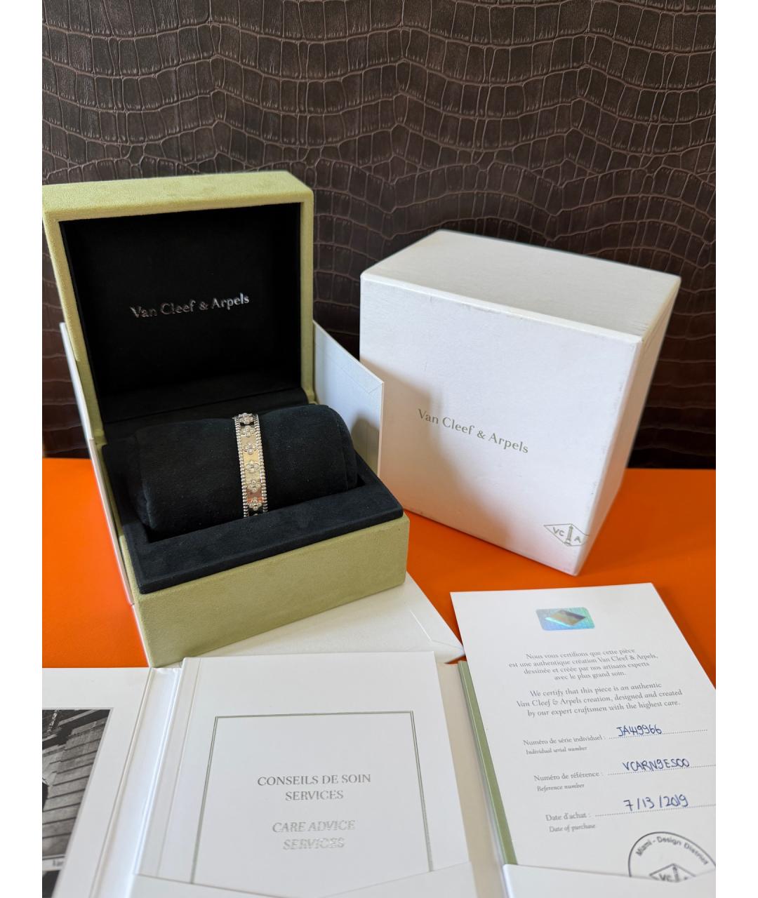 VAN CLEEF & ARPELS Серебряный браслет из белого золота, фото 3