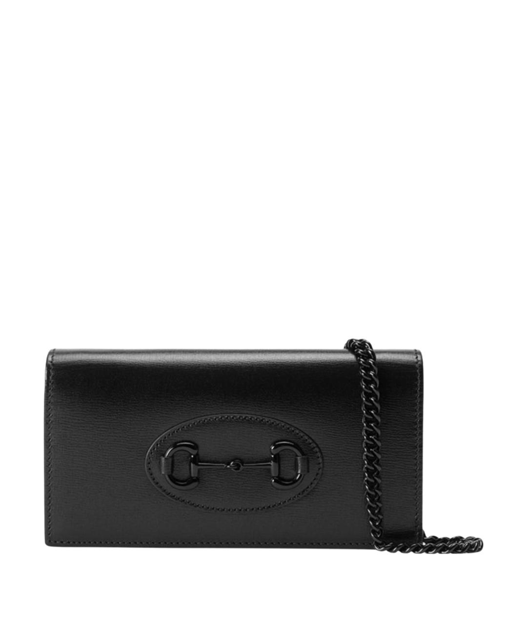 GUCCI Черная кожаная сумка через плечо, фото 1