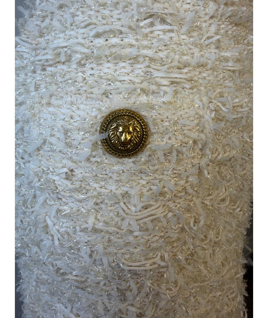 BALMAIN Белая хлопковая юбка мини, фото 4