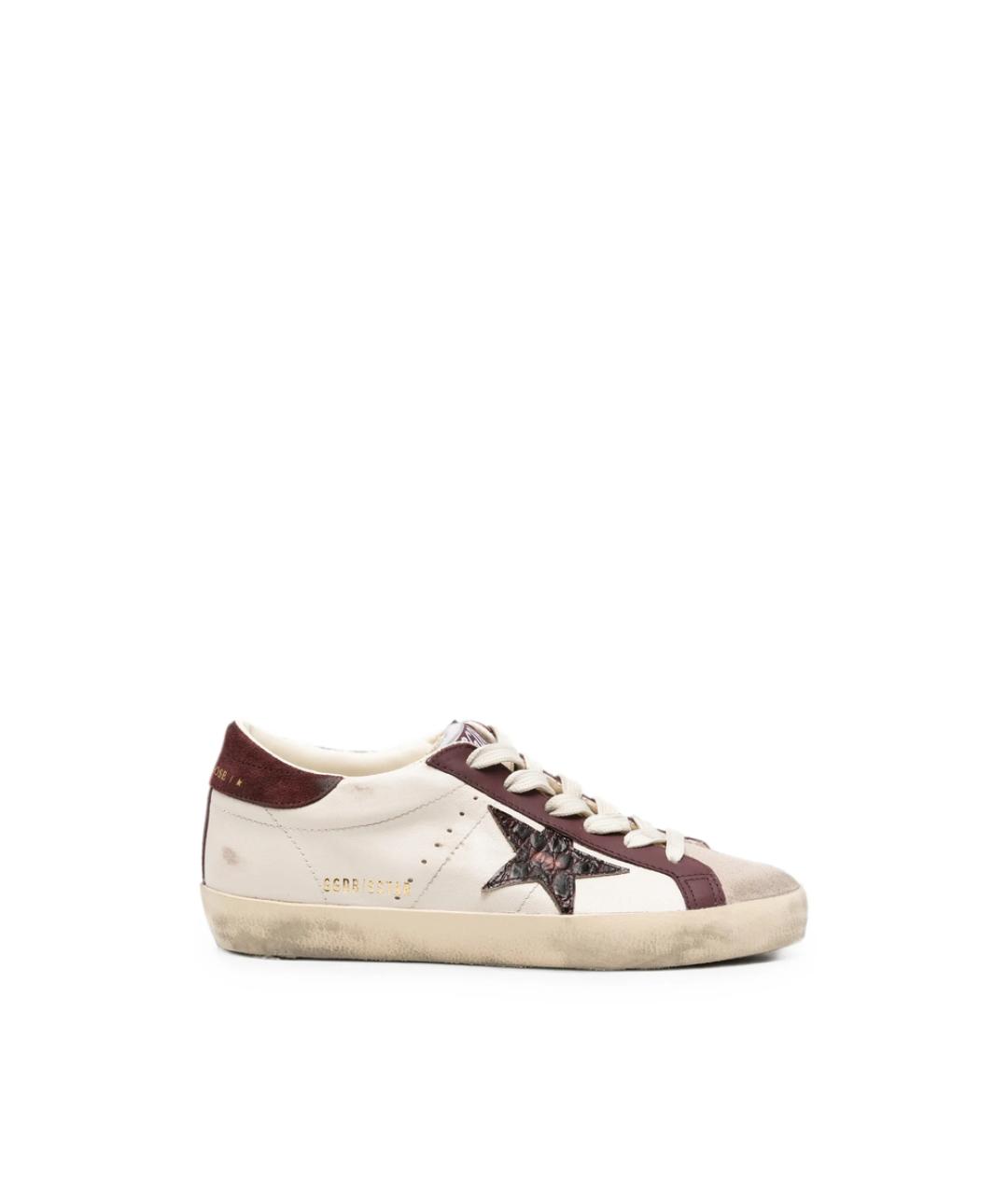 GOLDEN GOOSE Белые кожаные кеды, фото 1