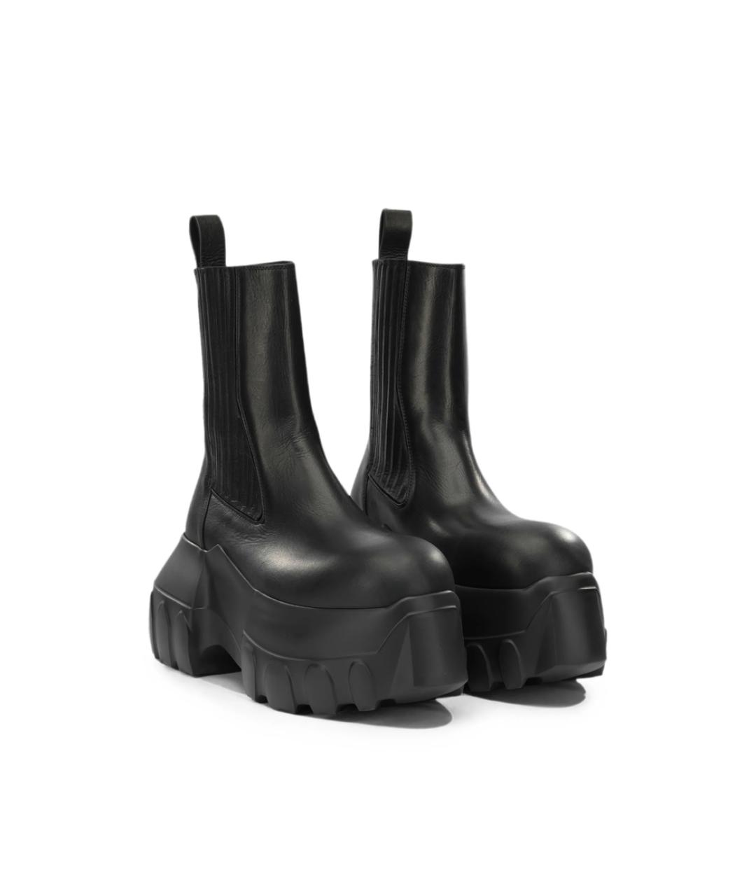 RICK OWENS Черные кожаные ботинки, фото 3