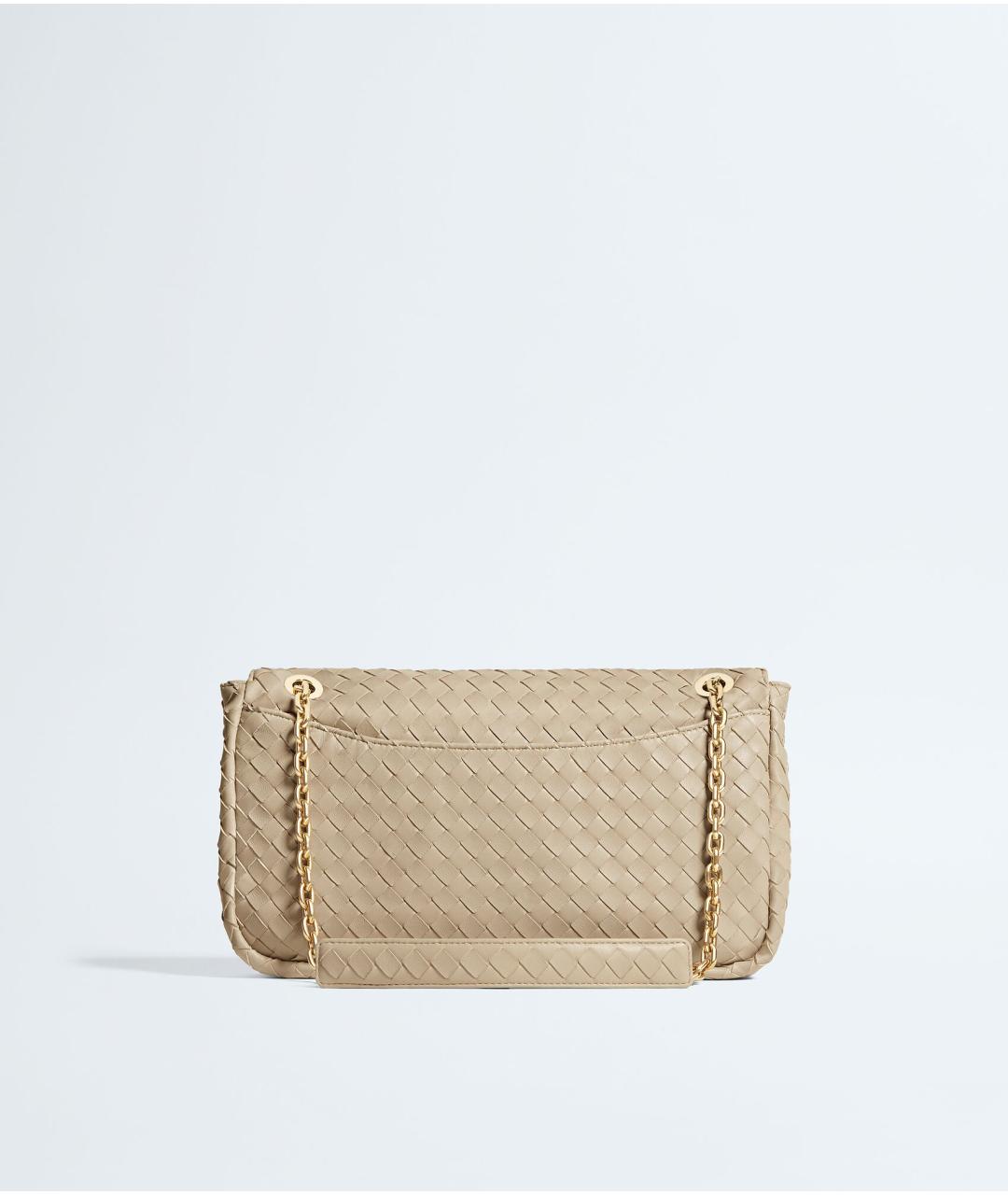 BOTTEGA VENETA Бежевая кожаная сумка через плечо, фото 5