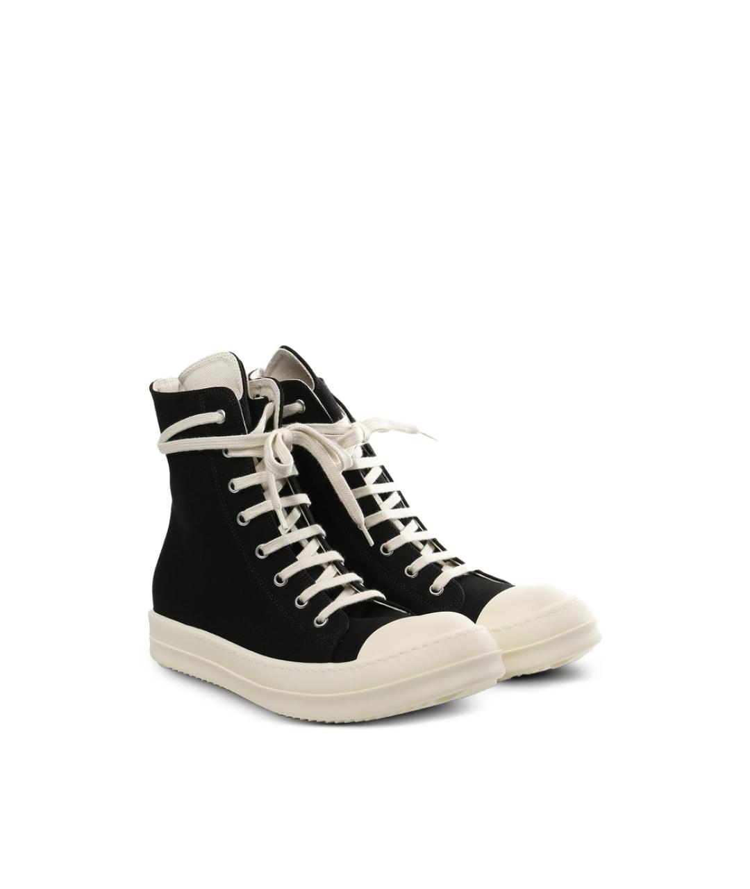 RICK OWENS DRKSHDW Черные текстильные кеды, фото 2