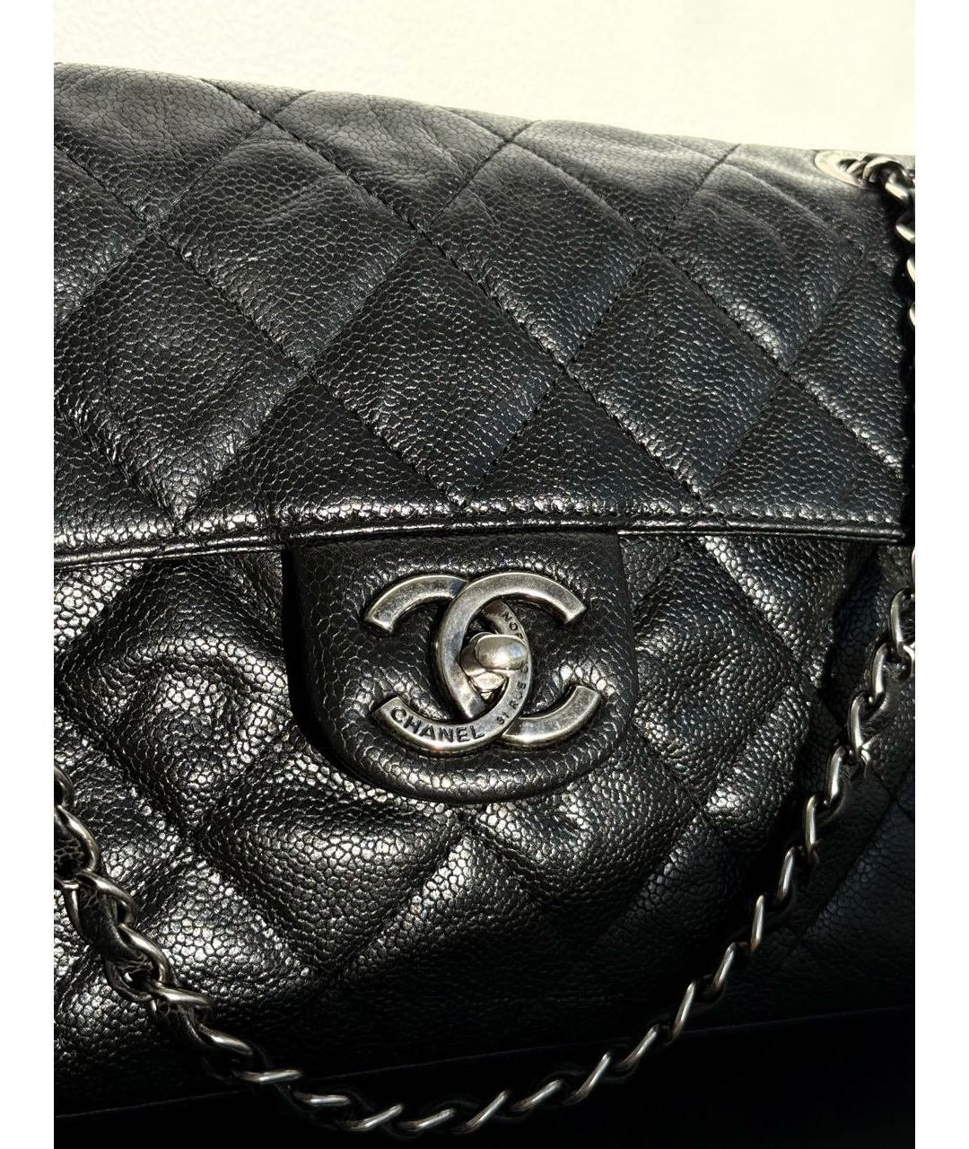 CHANEL Черная кожаная сумка через плечо, фото 4