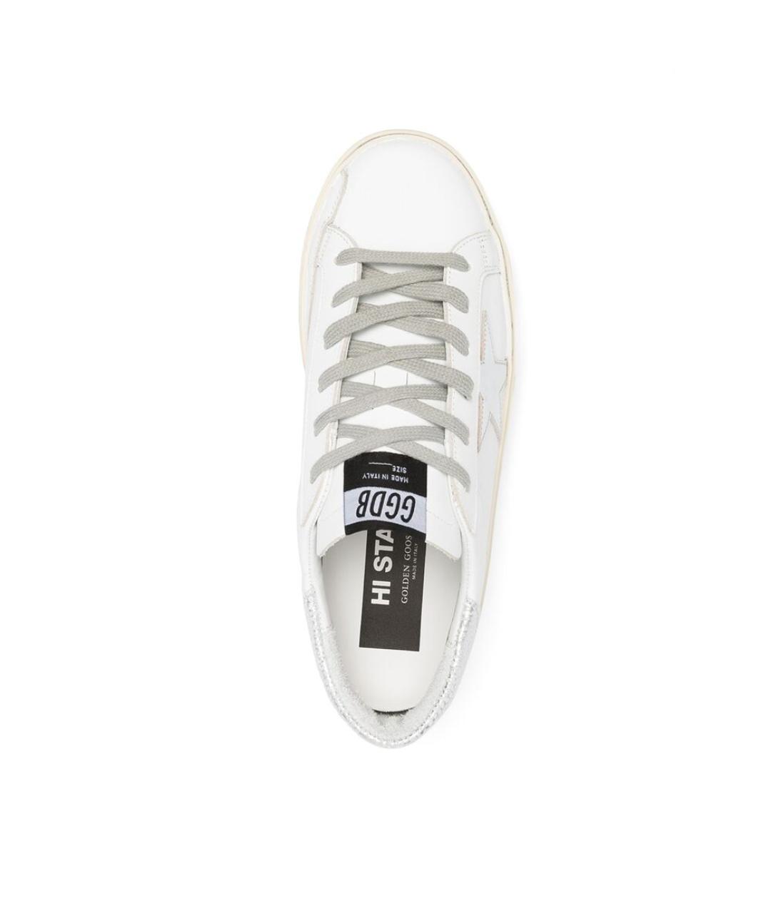 GOLDEN GOOSE Белые кожаные кеды, фото 4