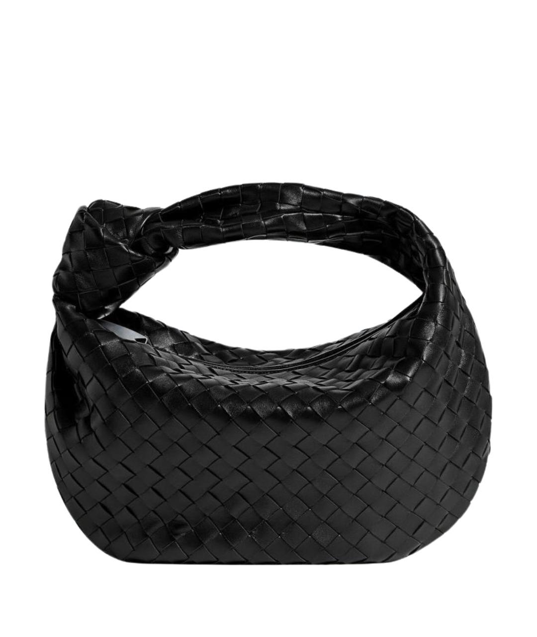 BOTTEGA VENETA Черная кожаная сумка с короткими ручками, фото 1
