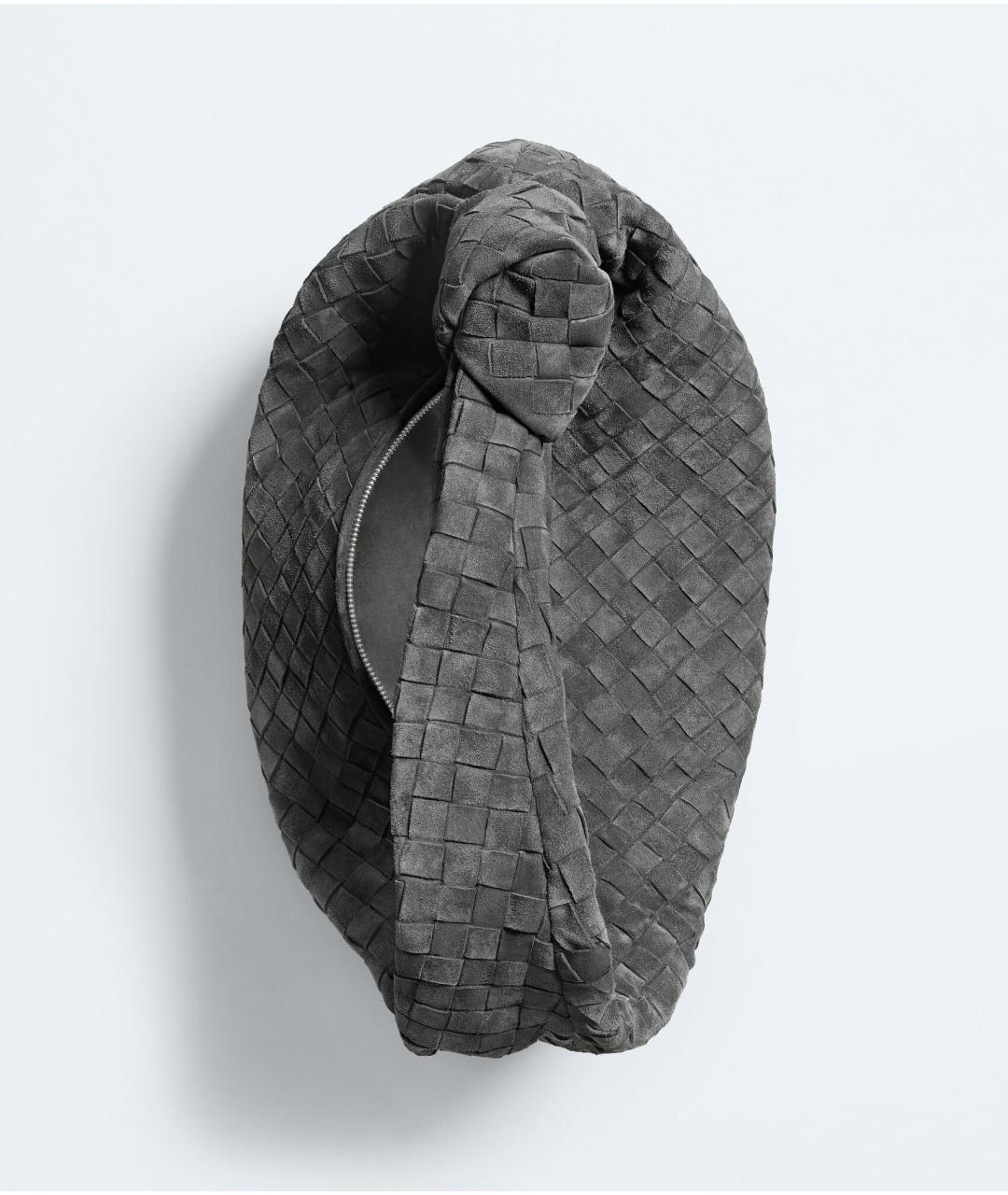 BOTTEGA VENETA Серая замшевая сумка с короткими ручками, фото 3