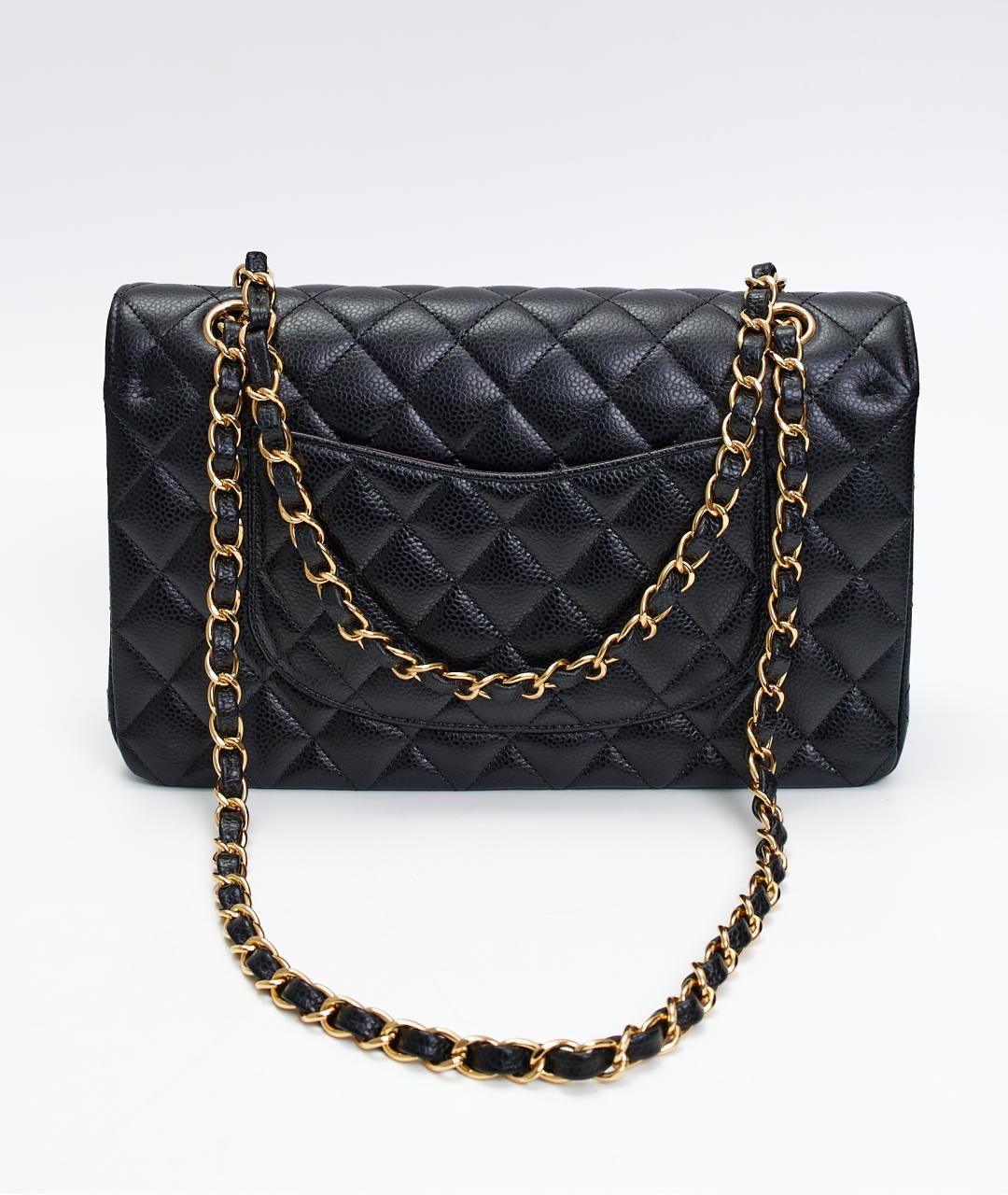 CHANEL Черная кожаная сумка через плечо, фото 4