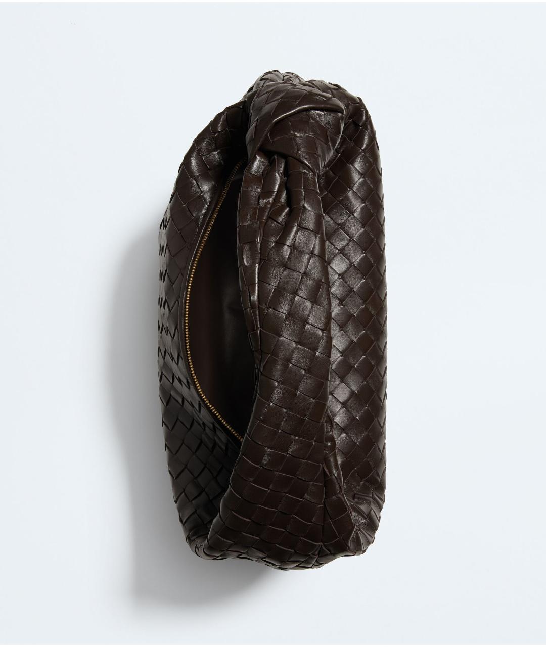BOTTEGA VENETA Коричневая кожаная сумка с короткими ручками, фото 3