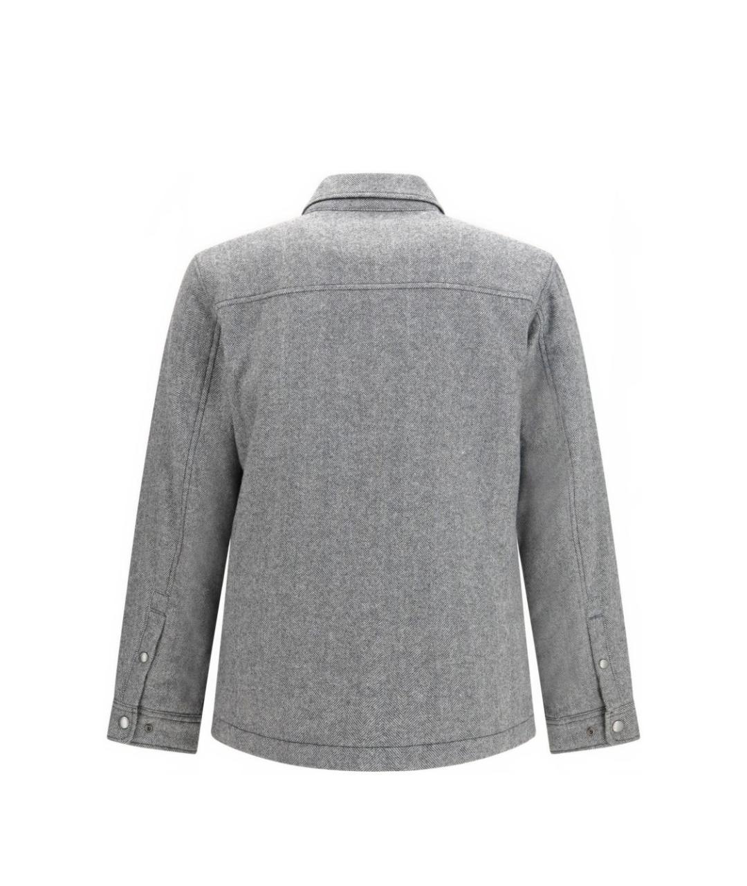 WOOLRICH Серая шерстяная куртка, фото 2