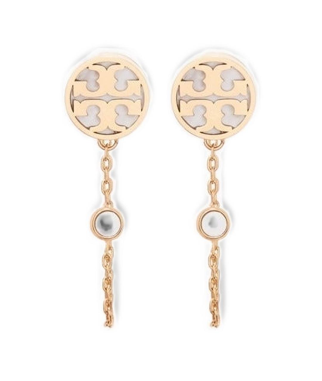 TORY BURCH Золотые металлические серьги, фото 1
