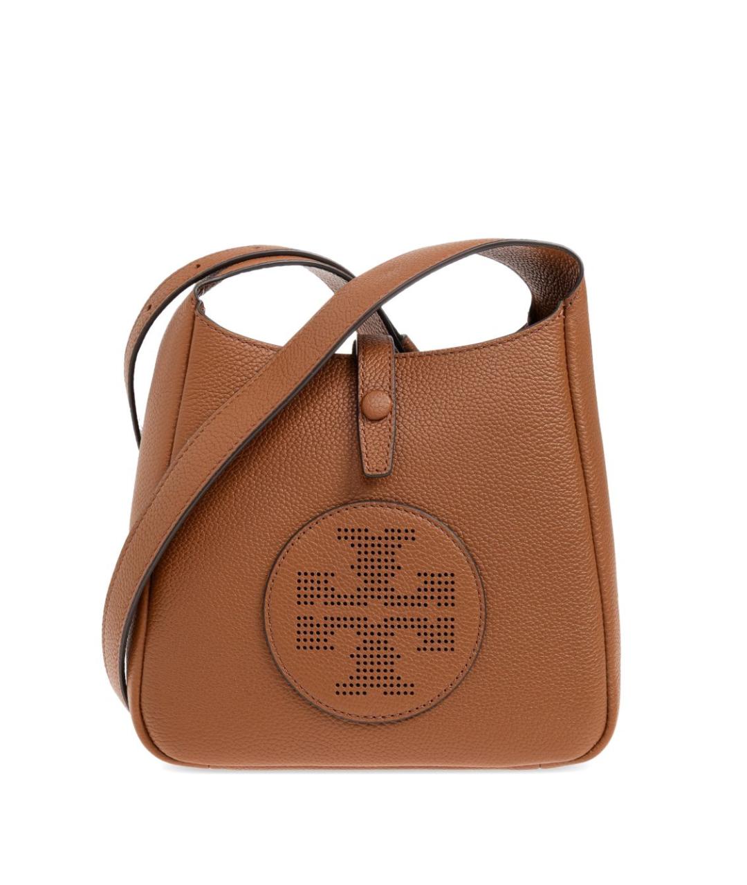 TORY BURCH Коричневая кожаная сумка тоут, фото 1