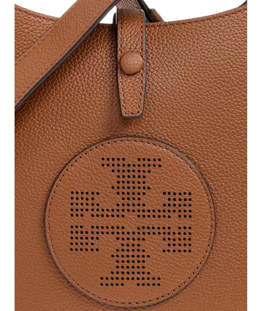 TORY BURCH Коричневая кожаная сумка тоут, фото 4