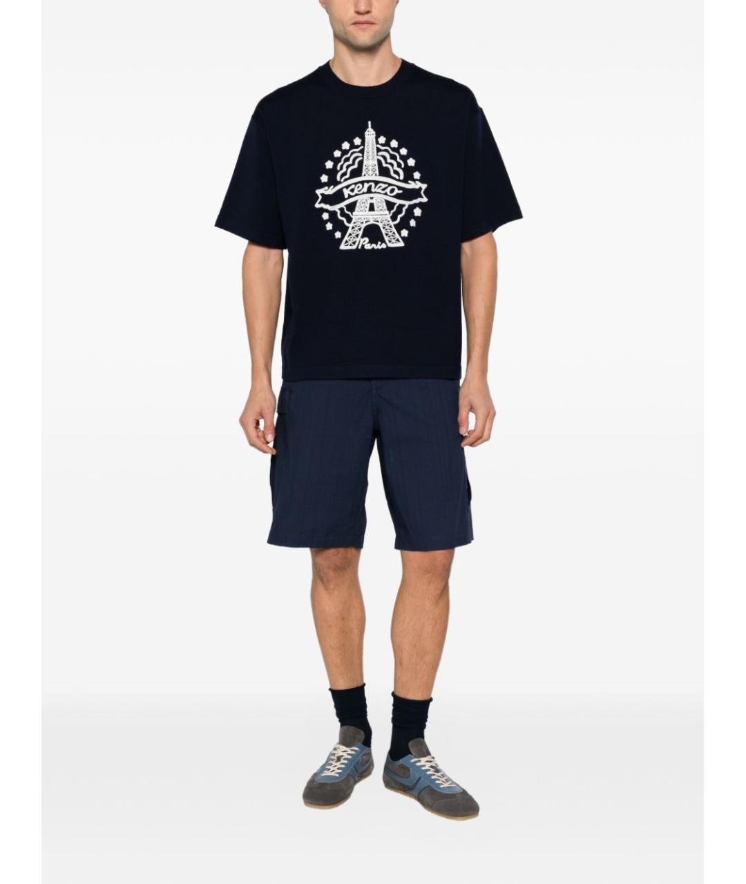 KENZO Черная шерстяная футболка, фото 4