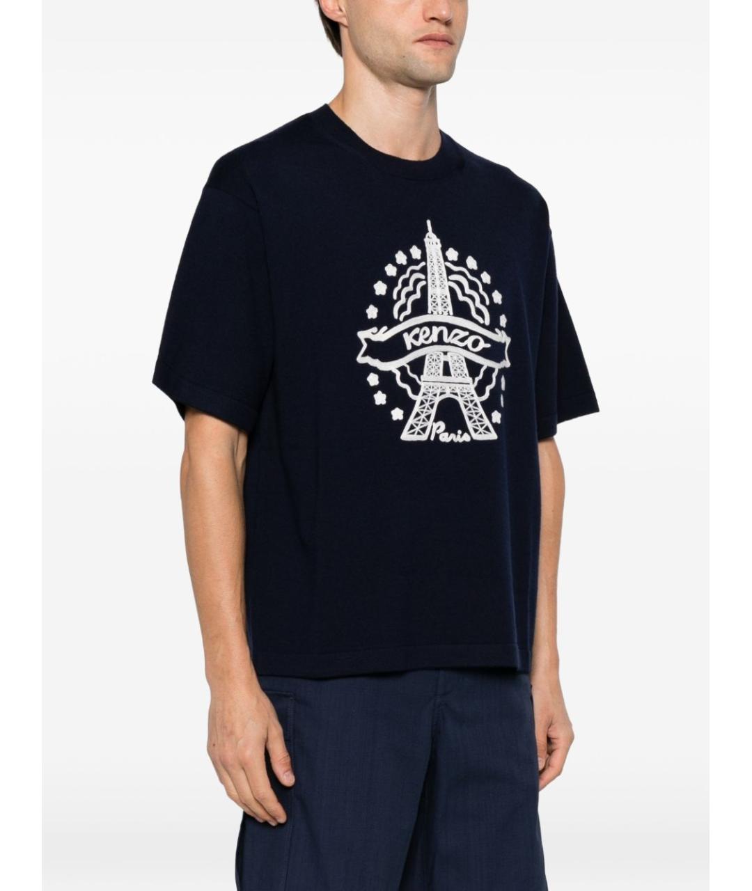 KENZO Черная шерстяная футболка, фото 3