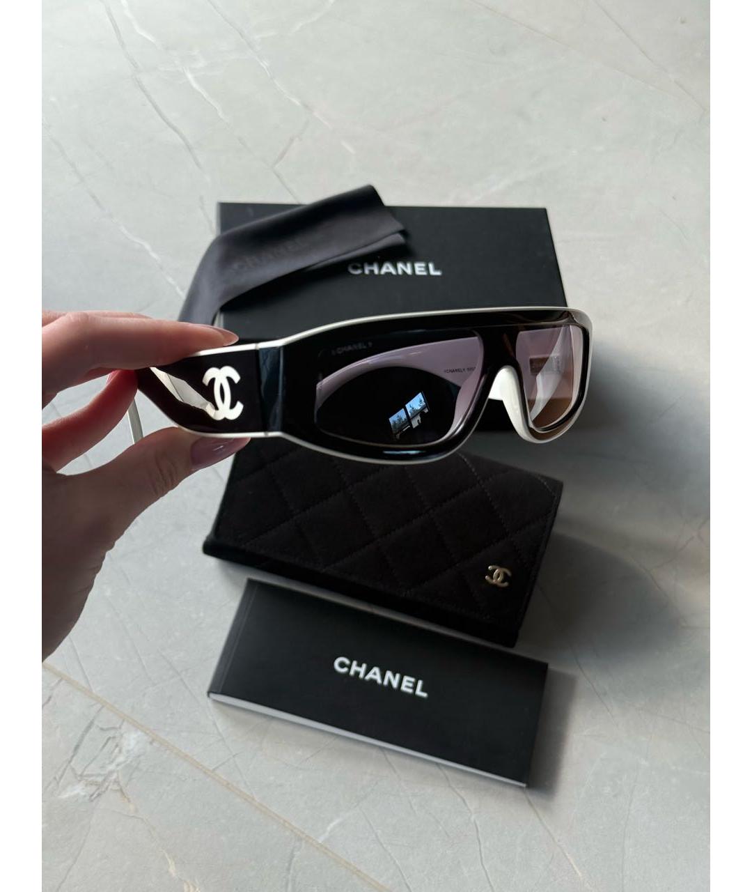 CHANEL Черные пластиковые солнцезащитные очки, фото 2