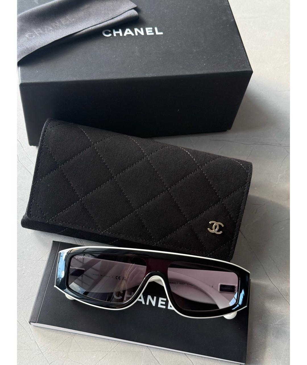 CHANEL Черные пластиковые солнцезащитные очки, фото 6