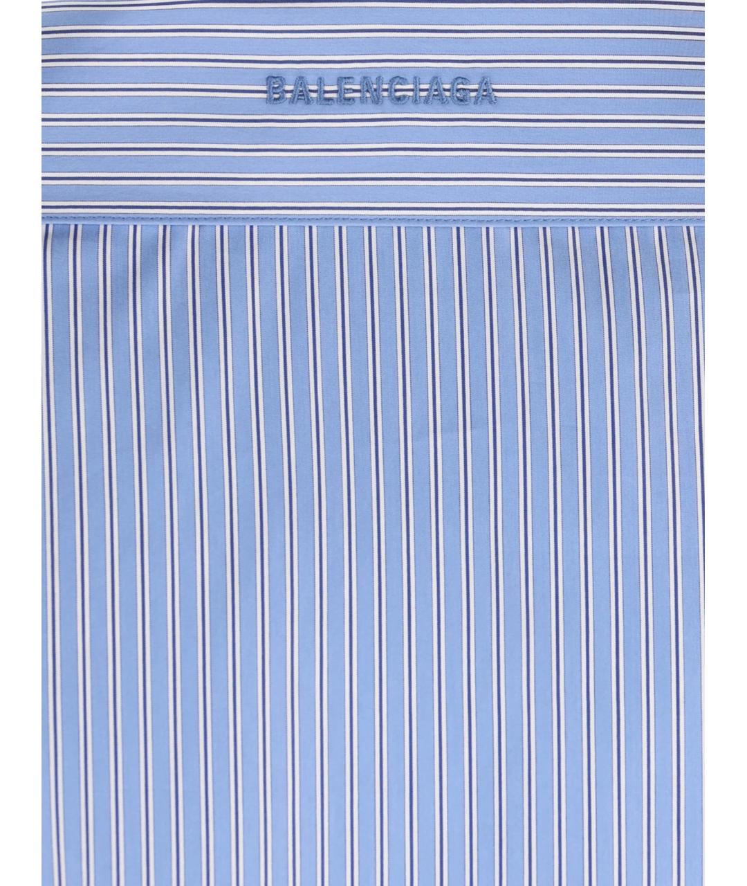 BALENCIAGA Синяя хлопковая рубашка, фото 3